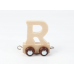 Name train letter R in natural wood